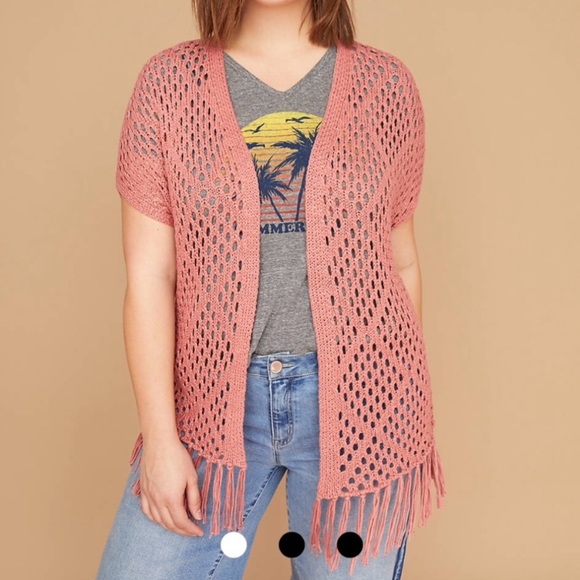 plus size crochet cardigan